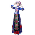 土家族服装女湘西少数民族成人服长款服饰苗族彝族演出舞蹈盛装